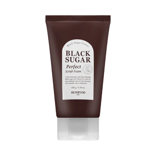 [SKINFOOD] Black Sugar Perfect Scrub Foam (2023) - 180g